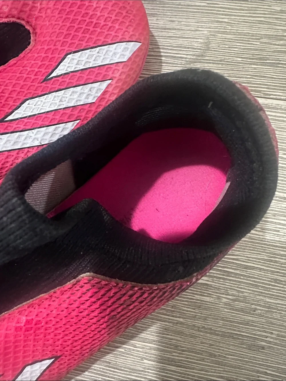 Soccer Adidas Kids Slip-On cleats Pink and Black